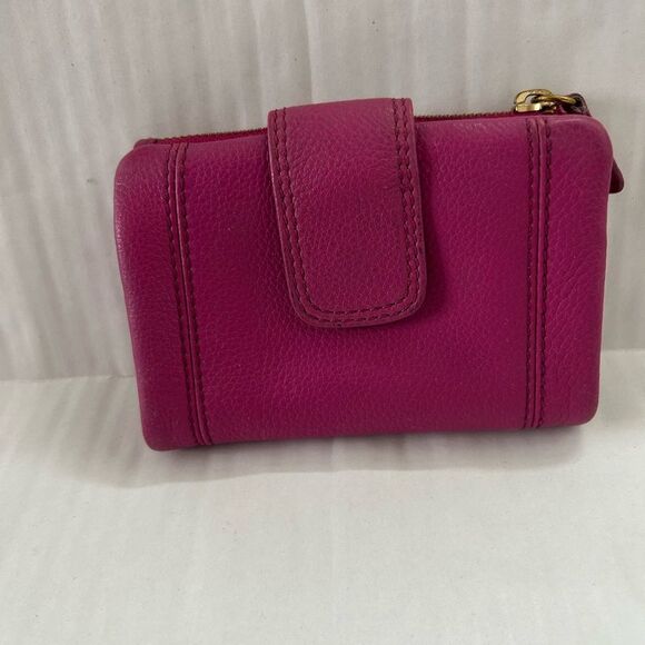 Fossil Emma Trifold Pink Leather Wallet - Picture 3 of 14